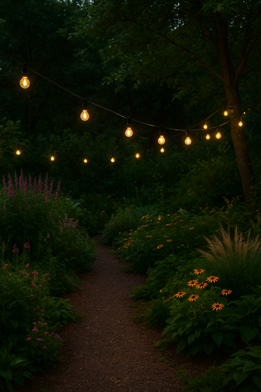 Decorative techniques for courtyard lighting effects