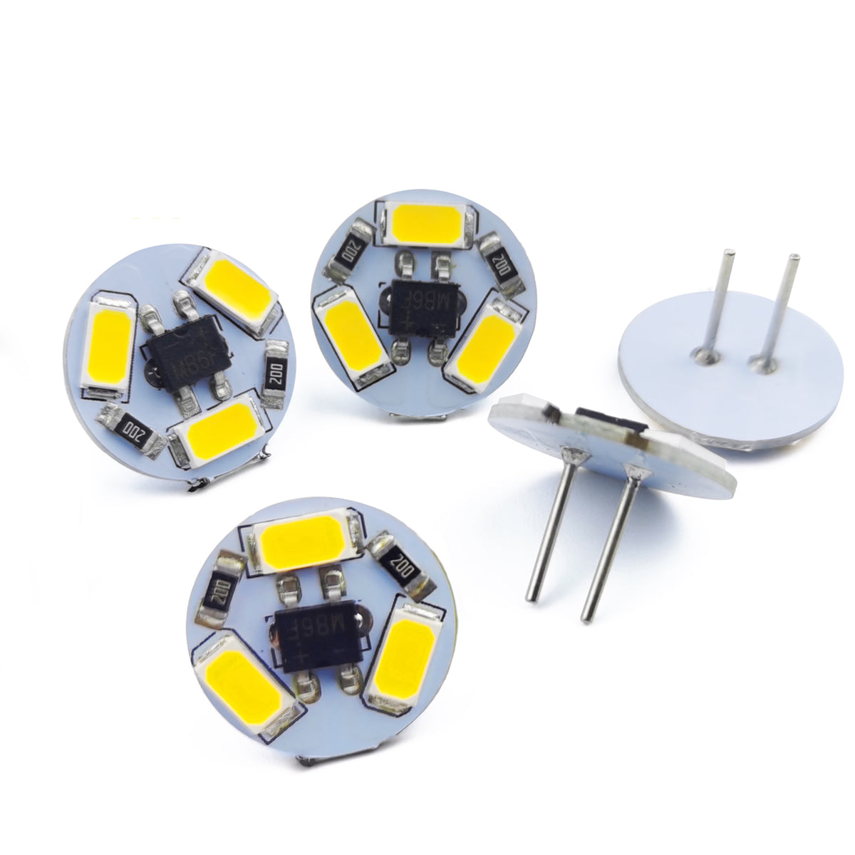 Ningbo Foroureyes Electric 12V G4 Led bulb with multiple yellow LED chips on round white base