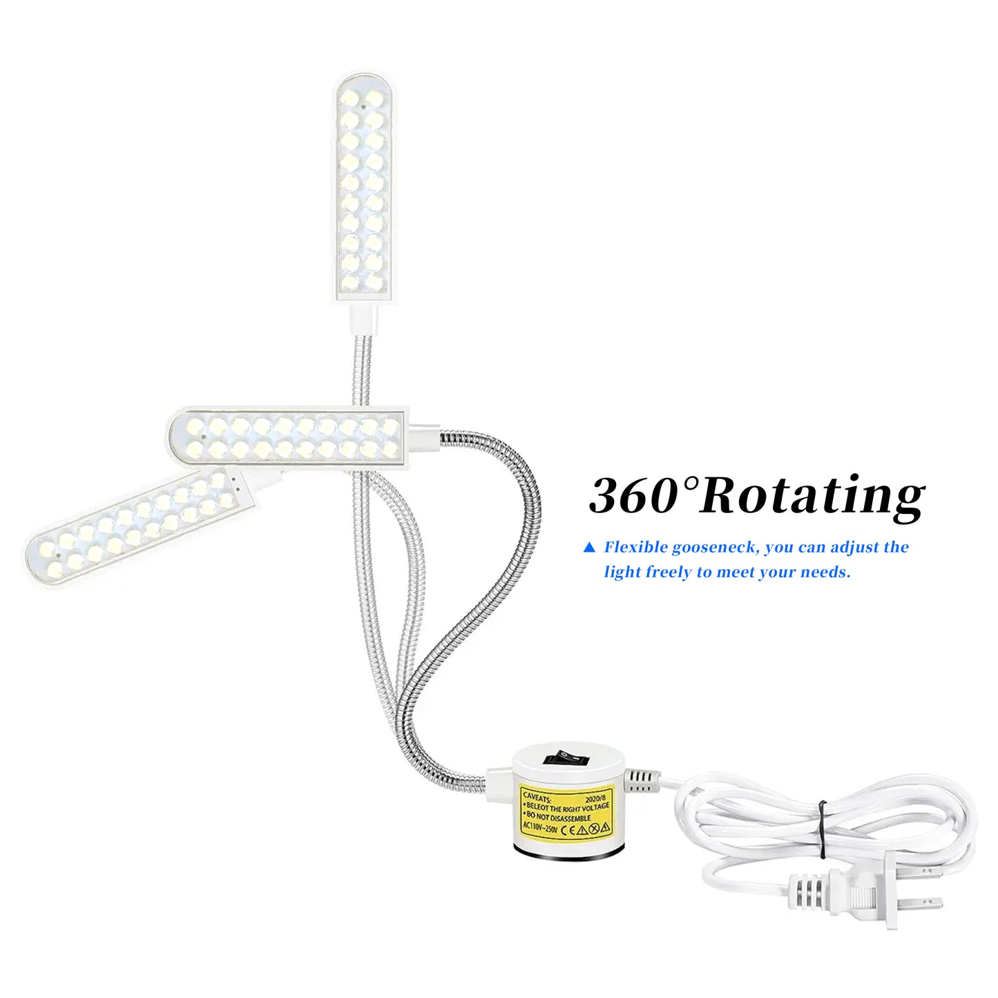Magnetic LED Sewing Lamp With Flexible Hose