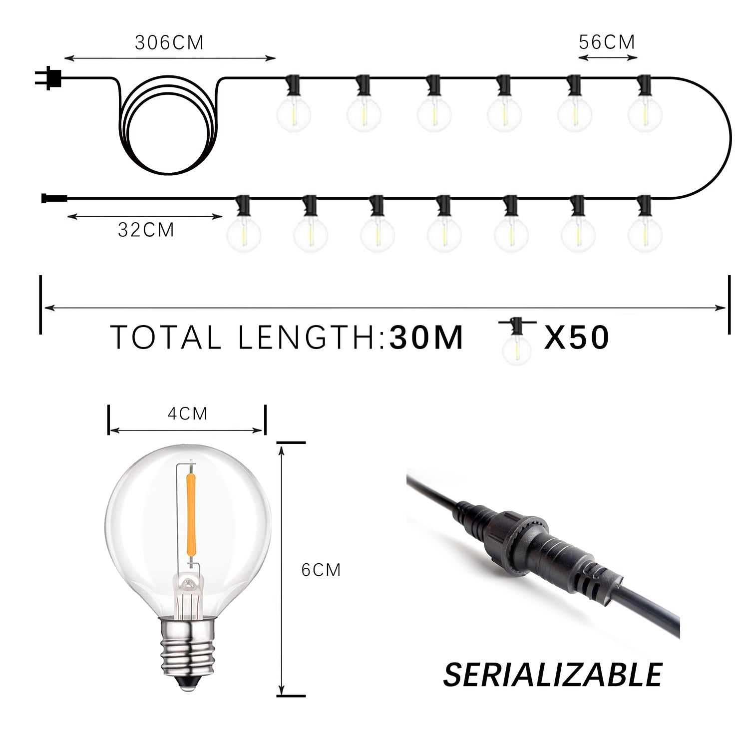 50leds string lights