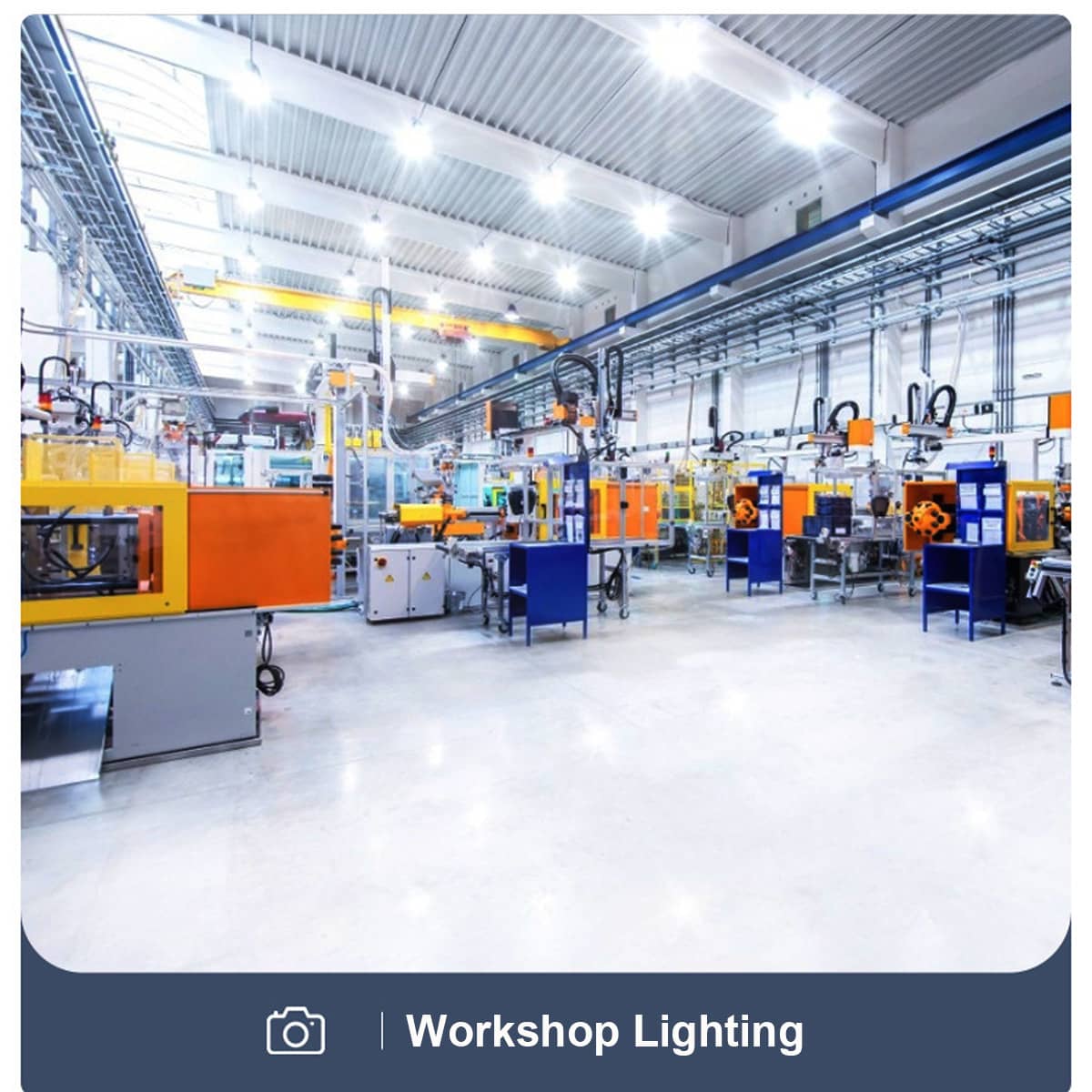 Ultra Bright LED High Bay Light Waterproof Dustproof Industrial Ceiling Lamp for Warehouse Factory Workshop Lighting