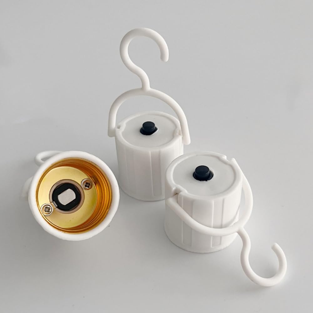 Portable E27 Bulb Socket with Switch and Hook