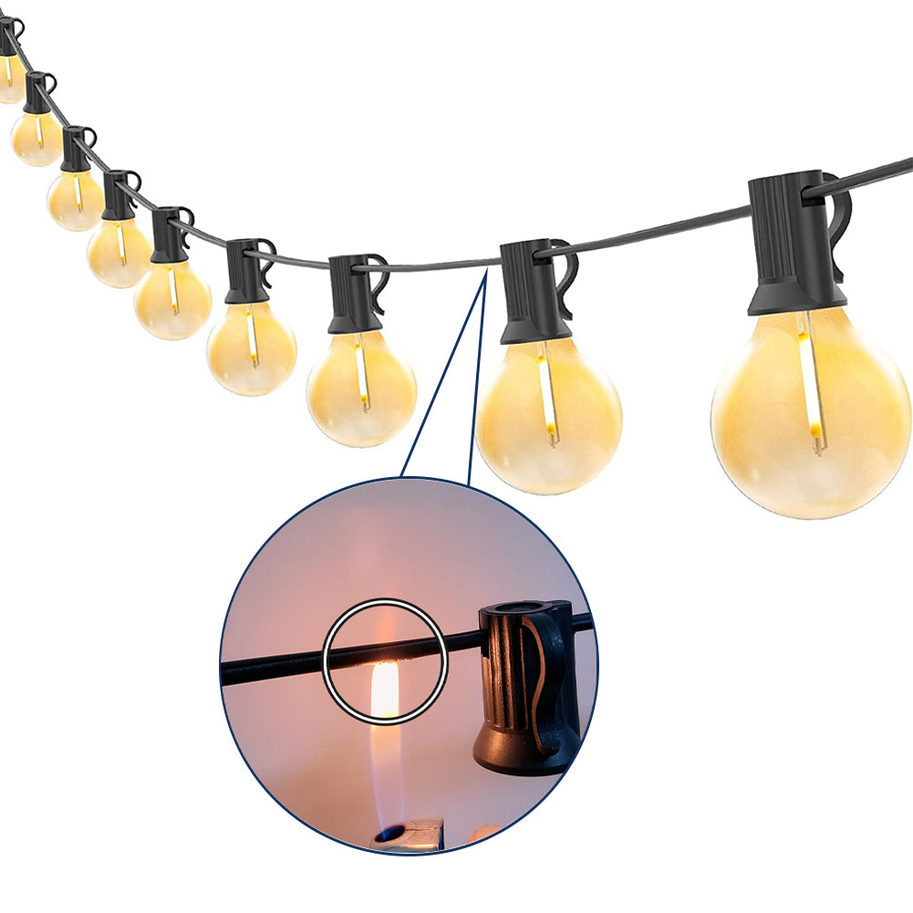 Flame retardant string light wire