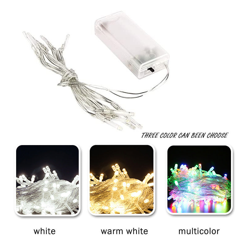 Battery String Lights by Ningbo Foroureyes Electric with white warm white and multicolor light options