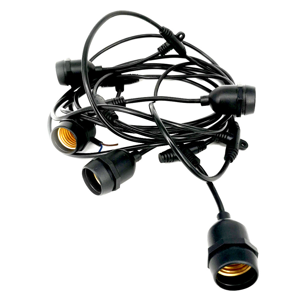 Ningbo Fuaisi copper wire string lights with black sockets and durable string cable