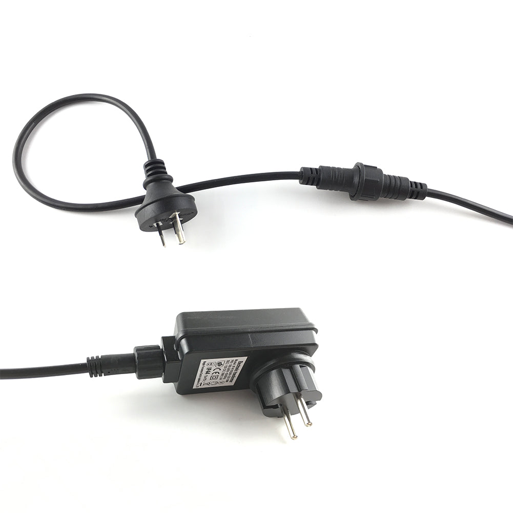 Black lighting accessory extension wire with European plug connectors for Ningbo Fuaisi Electric Appliance
