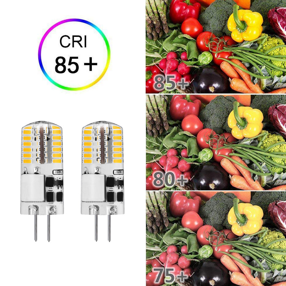 Ningbo Foroureyes G4 LED Bulb with high CRI 85 plus showing vibrant colors of fresh vegetables