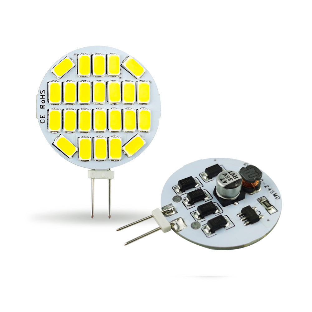 G4 LED Bulb for Range Hood with multiple yellow LED chips on round circuit board from Ningbo Foroureyes Electric
