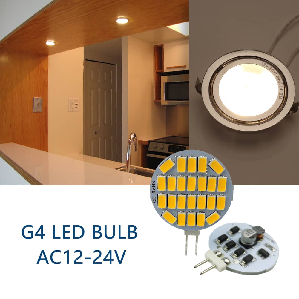 G4 LED Bulb for Range Hood with AC12-24V featuring bright energy-efficient LED chips and compact design