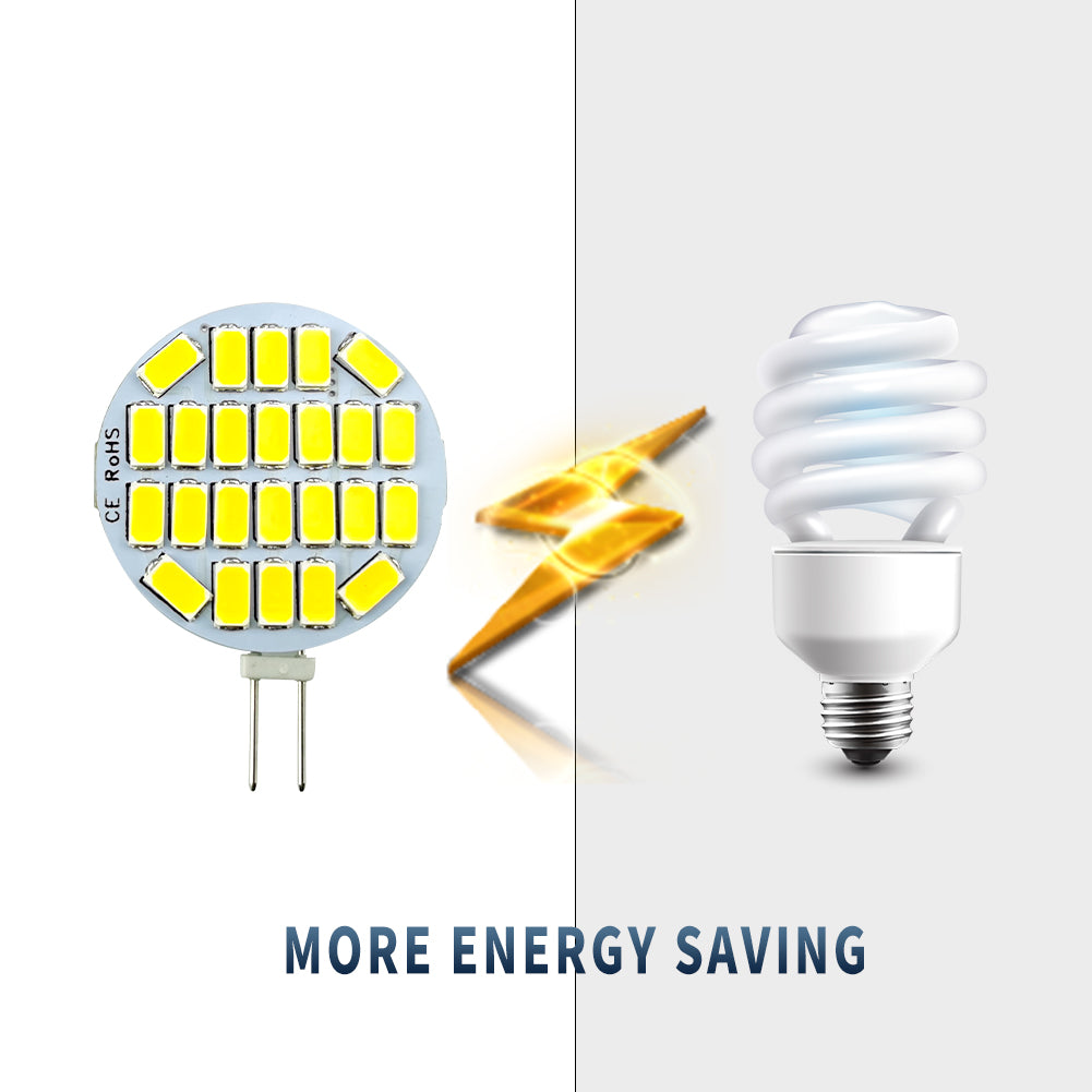 G4 LED Bulb for Range Hood with energy-saving design compared to traditional spiral bulb
