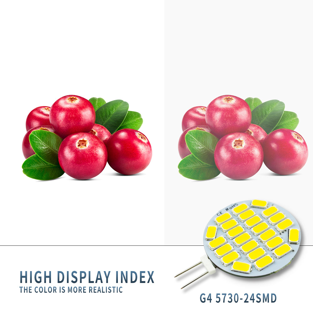 G4 LED Bulb for Range Hood with 24 SMD LEDs by Ningbo Foroureyes Electric Co. showing bright realistic light color