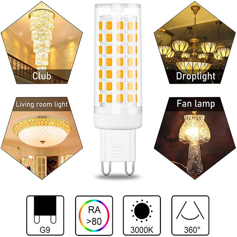 Ningbo Foroureyes Electric Co G9 LED bulb with 3000K warm light for club drop light living room and fan lamp use