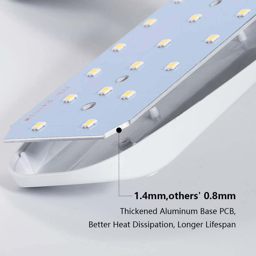 Close-up of Garage LED Bulb thickened aluminum base PCB for better heat dissipation and longer lifespan