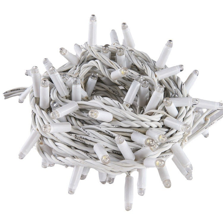 White waterproof string lights with clear LED bulbs by Ningbo Foroureyes Electric Co Ltd