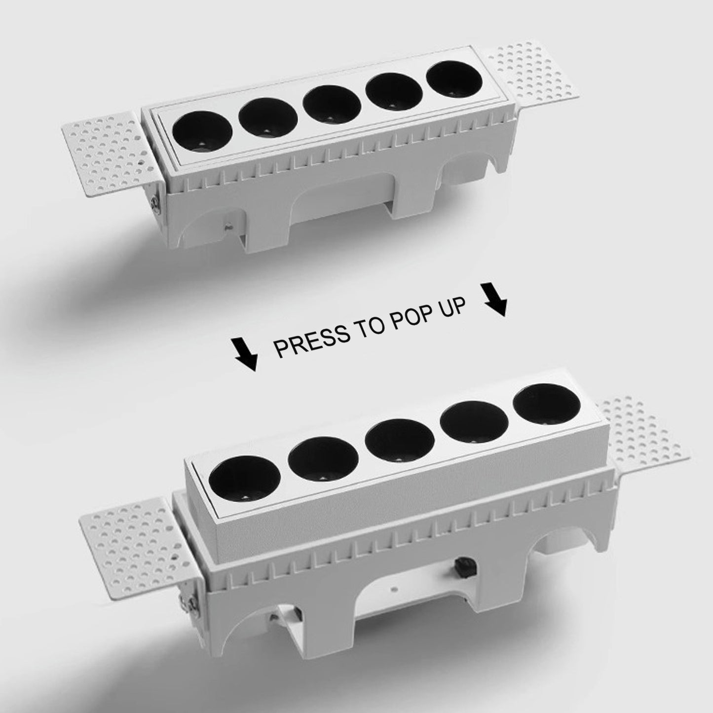 Ningbo Foroureyes Electric Co LED spotlight Grid Downlight with press to pop up feature in white design