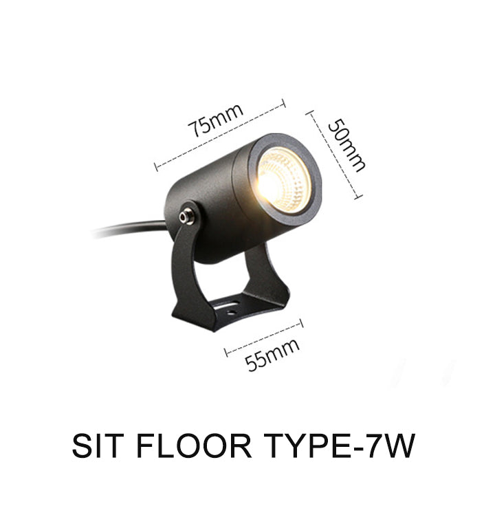Ningbo Foroureyes electric led garden spotlights SIT floor type 7W compact black spotlight with measurements