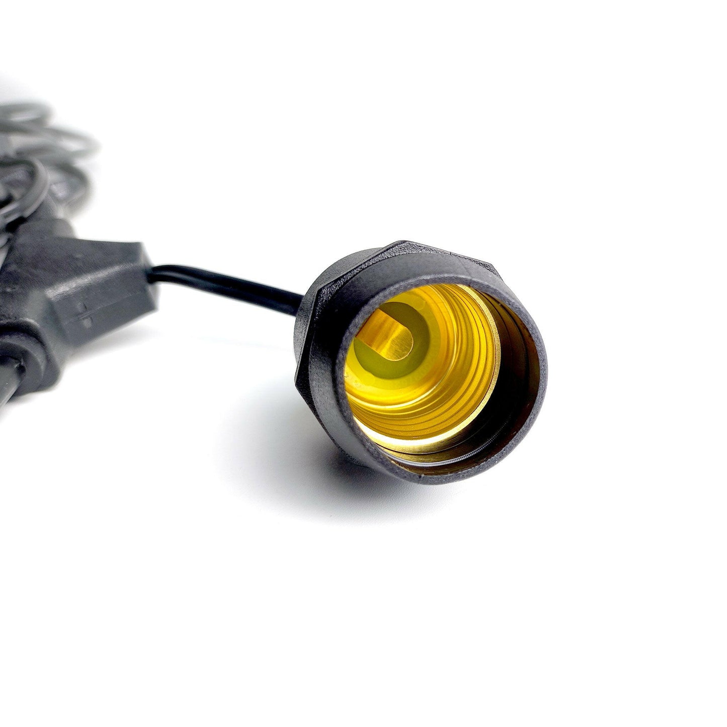 Close-up of LED Outdoor Lights socket connector for easy installation and durable performance