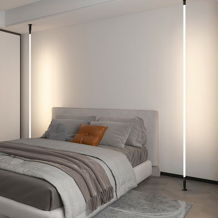 Ningbo Foroureyes LED Skyline Lights vertical floor lamps beside bed creating soft ambient bedroom lighting