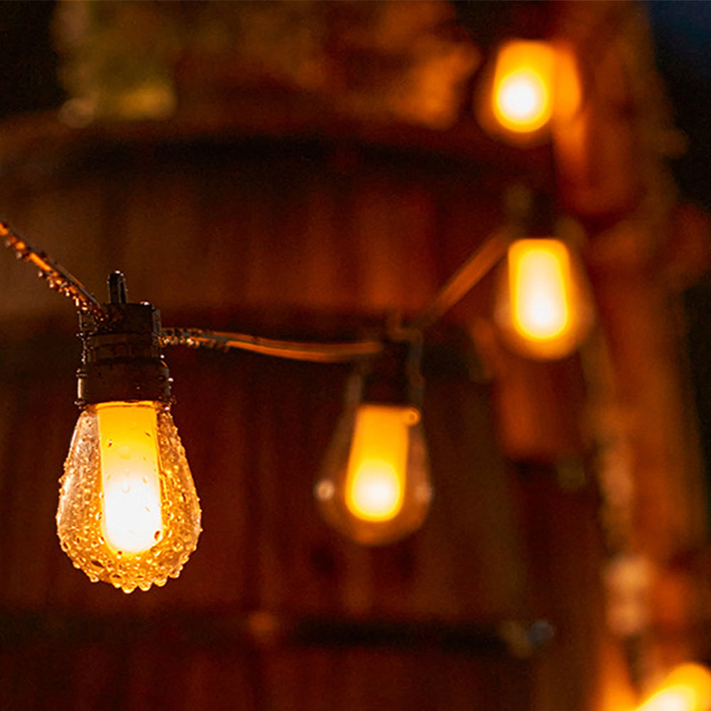 Ningbo Fuaisi Electric Appliance Co. outdoor fairy lights with warm glowing bulbs and water droplets