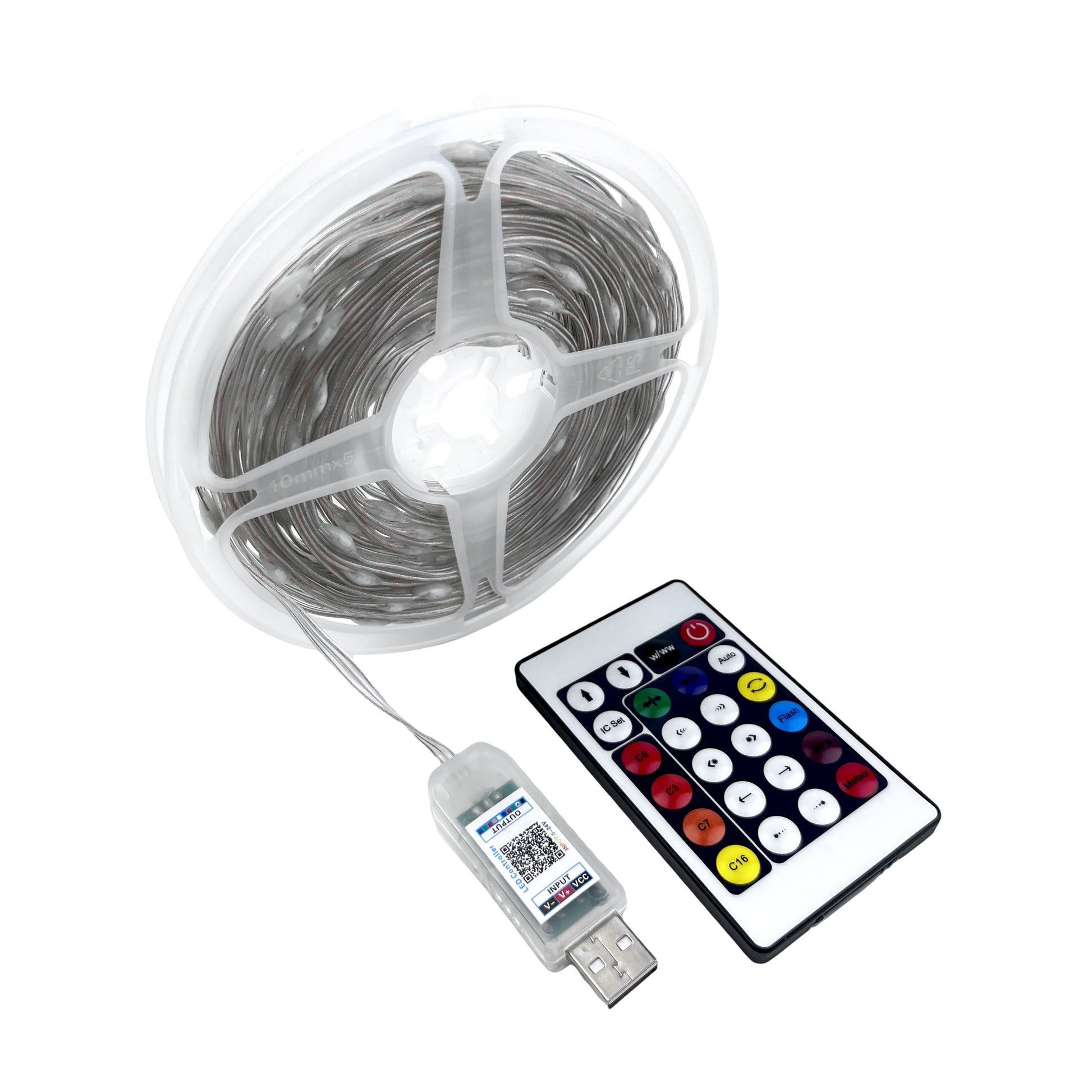 ForoureyesLighting Smart LED String Lights with remote control and USB connector for outdoor lighting