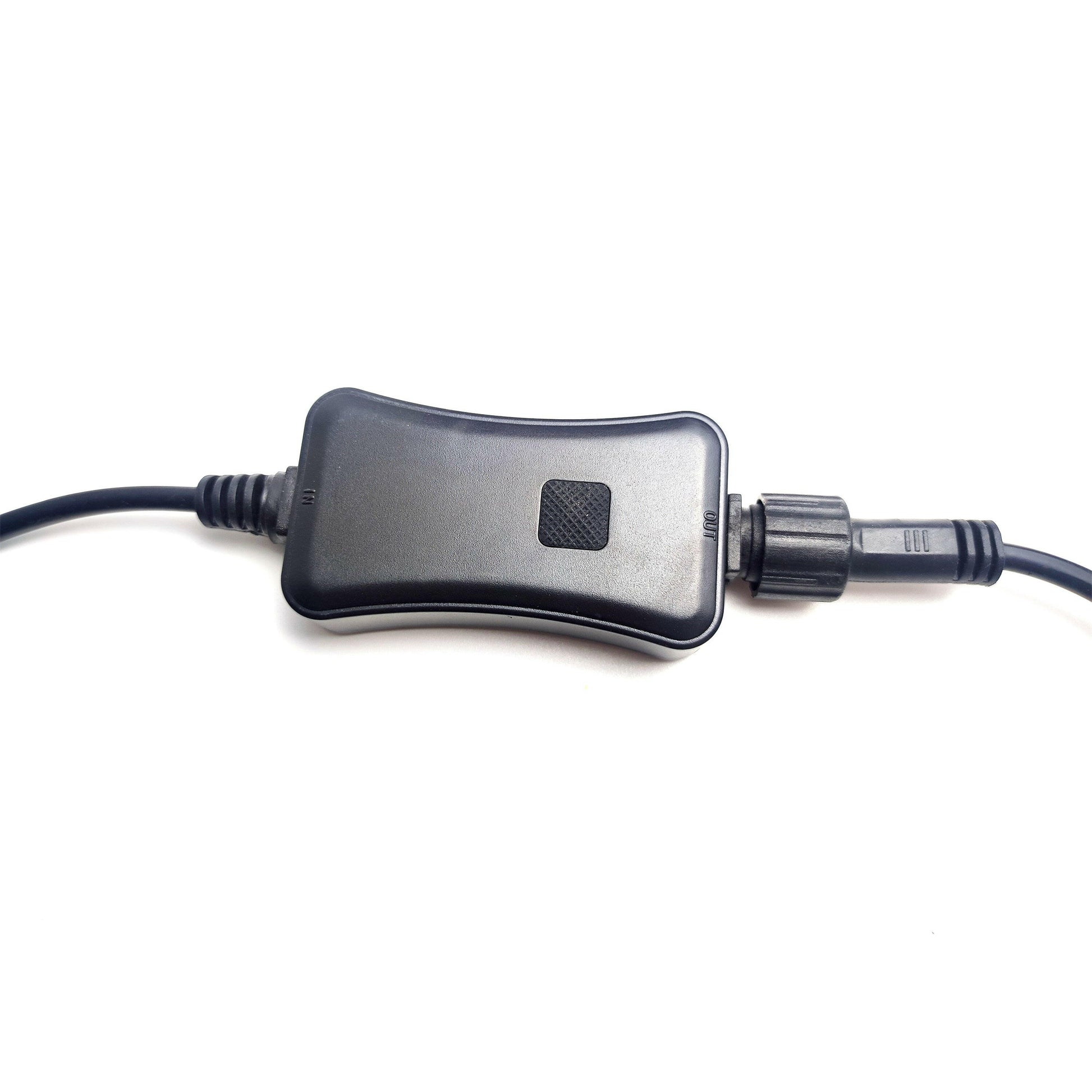 Smart outdoor string lights controller with easy access settings for optimal lighting control
