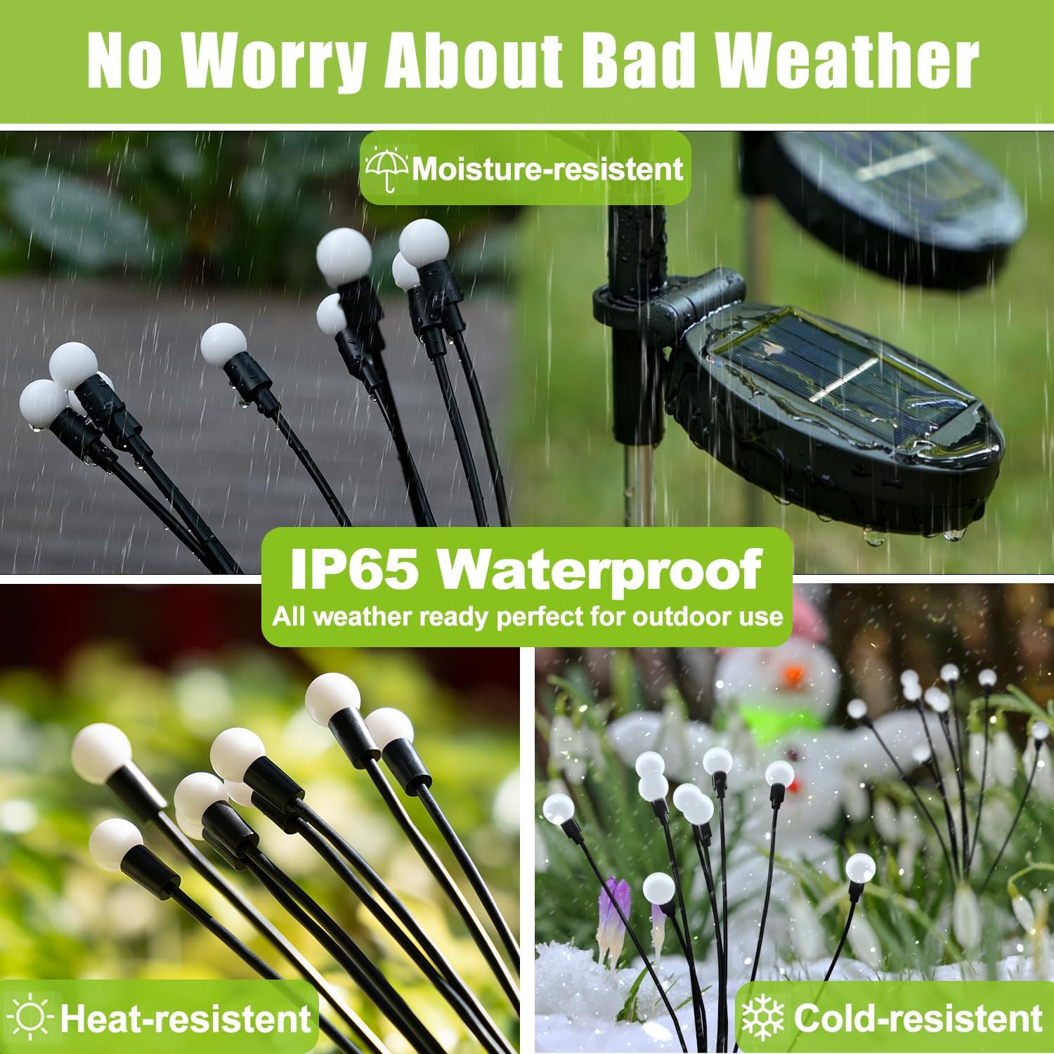 IP65 waterproof solar lights lawn lamp moisture heat and cold resistant for outdoor use