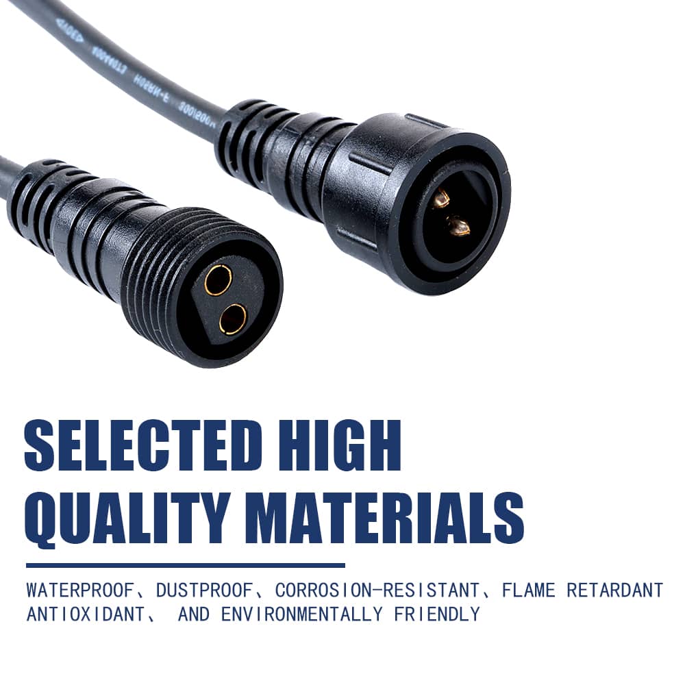 Black T-shaped Connector waterproof connector with corrosion-resistant and flame retardant features
