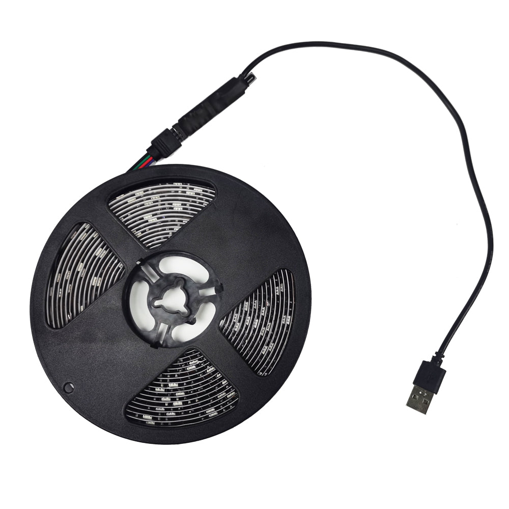 TV backlight LED strip rolled on a black spool with USB connector from Ningbo Fuaisi Electric Appliance Co Ltd