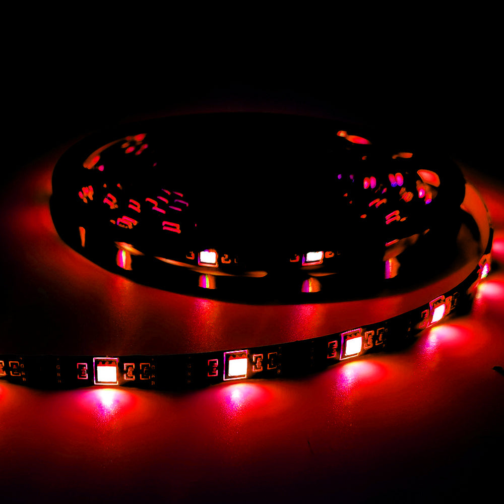 Red glowing TV backlight LED strip coiled with bright LEDs by Ningbo Fuaisi Electric Appliance