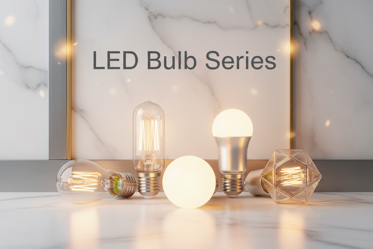 LED Ball Bulb Collection Display Featuring Various Innovative LED Designs and Styles