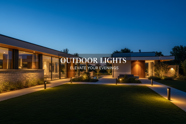 Stylish outdoor lights illuminating a modern home garden for charm and safety at night