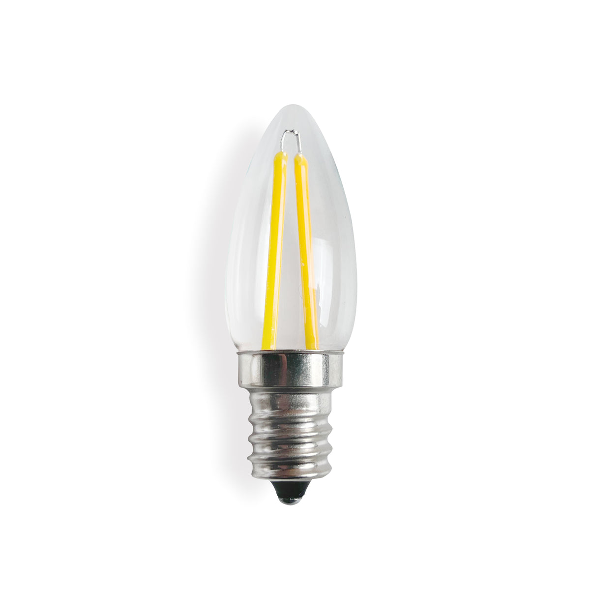 E12 LED Filament Bulb COB Glass Candle Light Vintage Lamp for Chandelier Candelabra