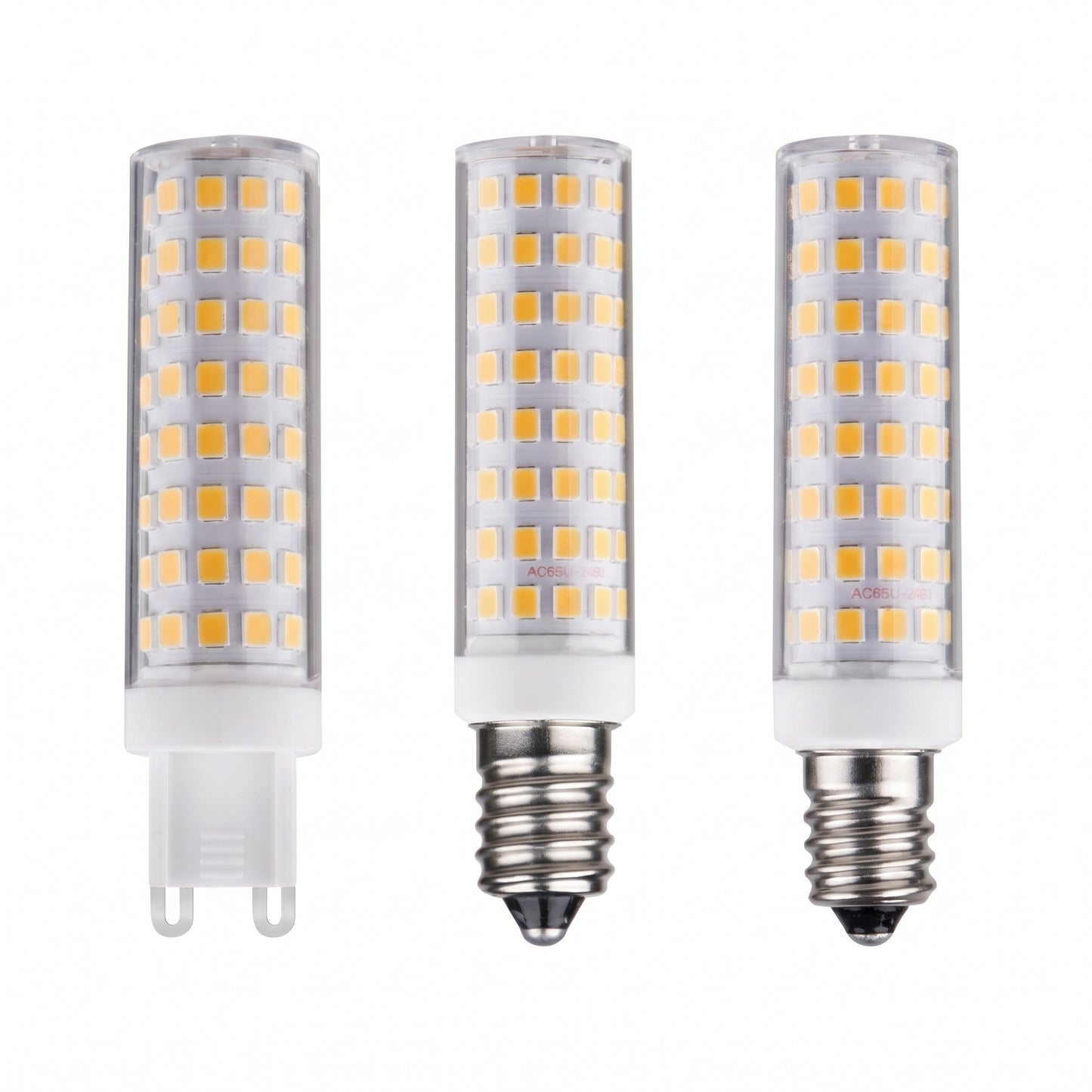 12W G9 E14 E12 LED Bulb 1200lm 100 LEDs 2835 SMD Ceramic PC Flicker-Free Replacement for 120W Halogen Bulbs for Indoor Chandeliers