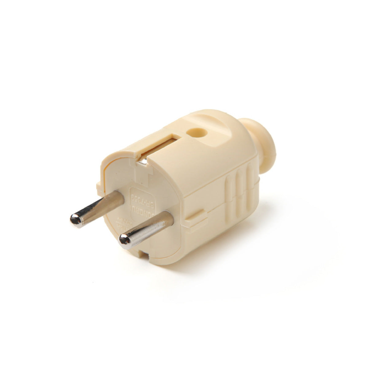 Yellow Housing German Power Plug 250V 16A Re-connectable EU Standard Plug 2P+E Detachable Assembly Electrical Connector