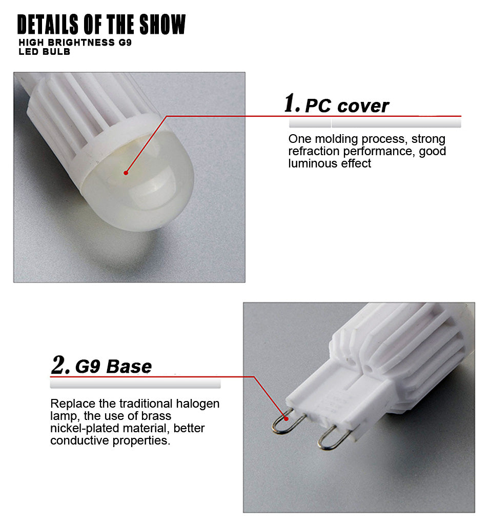 G9 LED Bulbs 220V 3.5W SMD Ceramic for Chandelier Lights Energy Efficient replace 25W halogen Lamp for Home