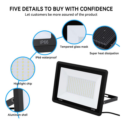 10W 20W 30W 50W 100W 150W 200W 300W 400W 500W 600W LED Floodlight for Outdoor Lighting
