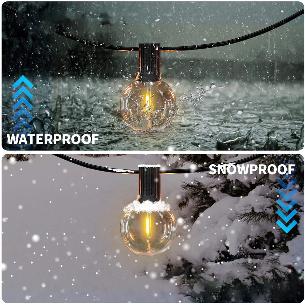 G40 LED Globe String Lights – Waterproof Outdoor Patio Lights for Garden, Backyard, Parties & Christmas Decor