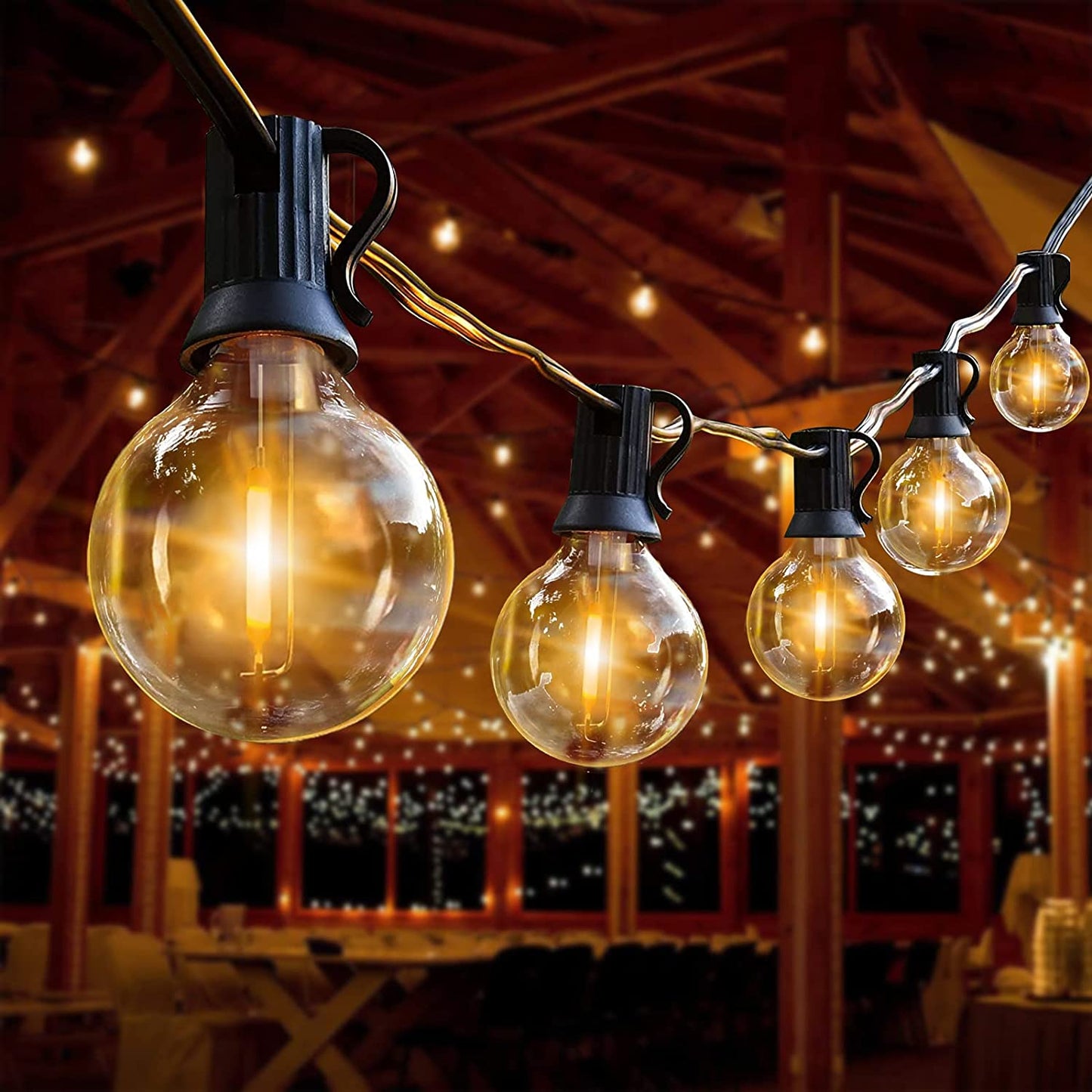 30m Warm White Garland Solar Outdoor Lights
