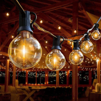 30m Warm White Garland Solar Outdoor Lights