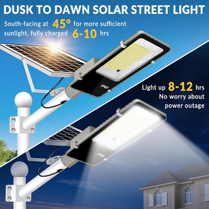 Solar-Powered IP65 Waterproof Outdoor Courtyard Light with Remote Control Super Bright LED Household Lamp for Street Lighting