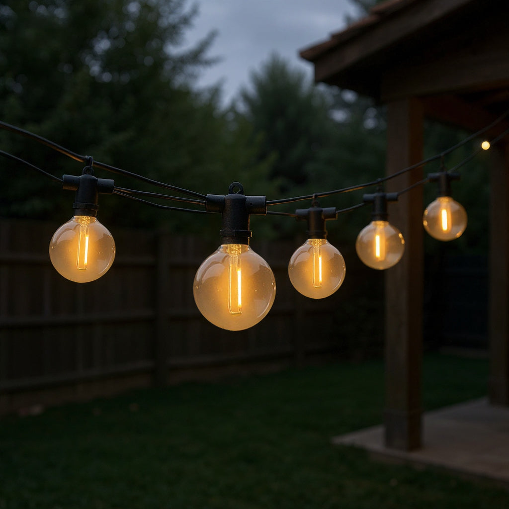 Foroureyes 15m LED Patio String Lights Outdoor