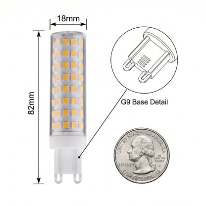 12W G9 E14 E12 LED Bulb 1200lm 100 LEDs 2835 SMD Ceramic PC Flicker-Free Replacement for 120W Halogen Bulbs for Indoor Chandeliers