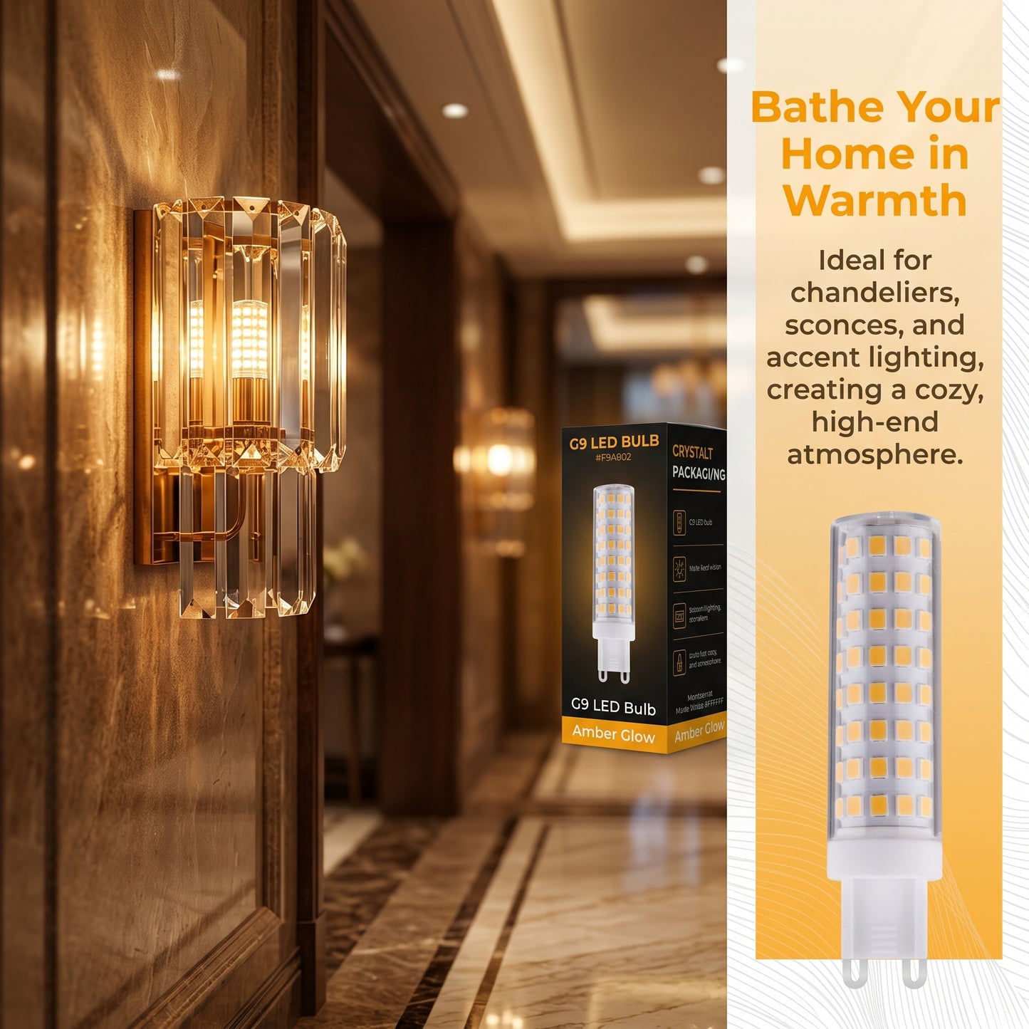 12W G9 E14 E12 LED Bulb 1200lm 100 LEDs 2835 SMD Ceramic PC Flicker-Free Replacement for 120W Halogen Bulbs for Indoor Chandeliers