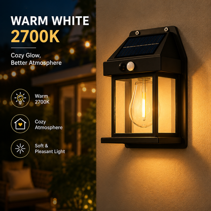 4pcs Solar Motion Sensor Wall Lights Outdoor Waterproof LED Garden Fence Patio Porch Balcony Warm White Security Lighting