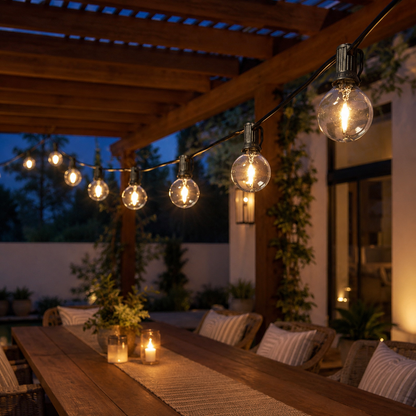 25ft G40 Warm White Big Decorative Lights