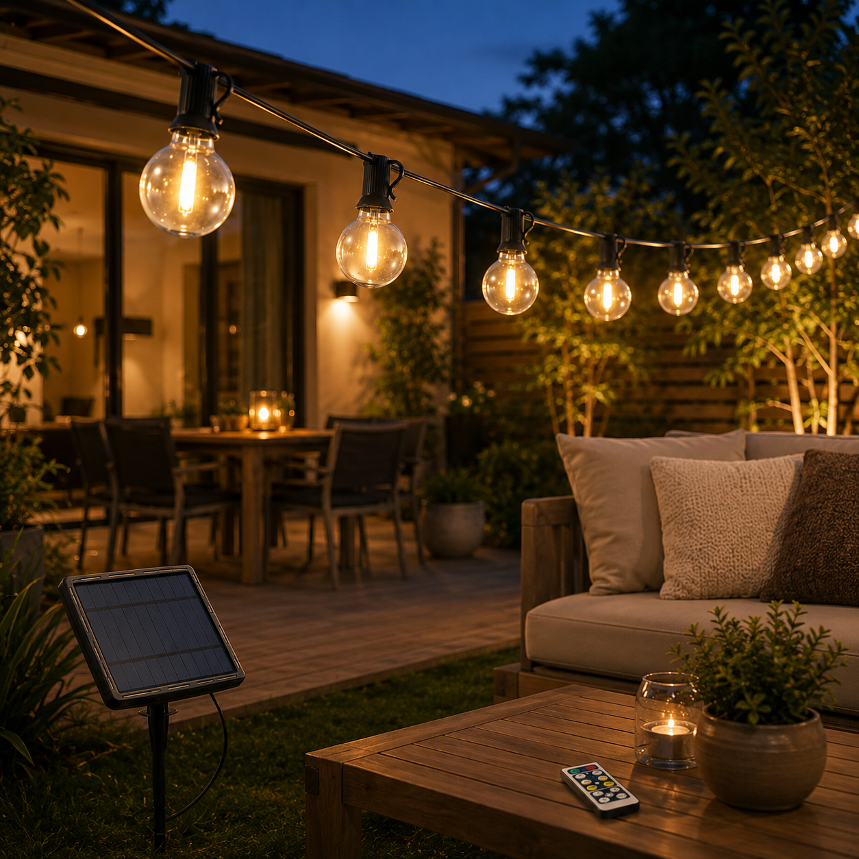 Foroureyes Solar LED Outdoor Lighting String with Remote