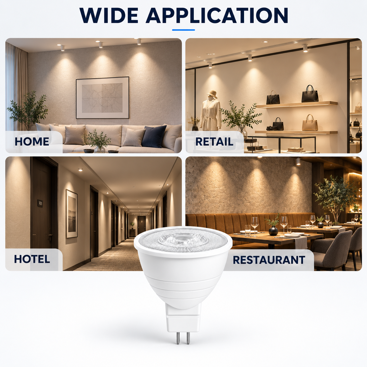 Dimmable MR16 GU5.3 LED Spotlight Bulb 5W or 7W AC 220V