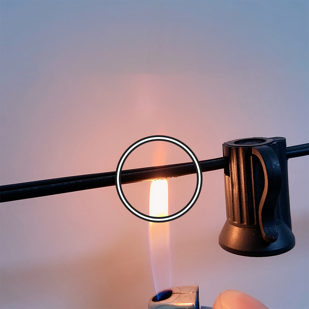 Flame retardant materials for light strings