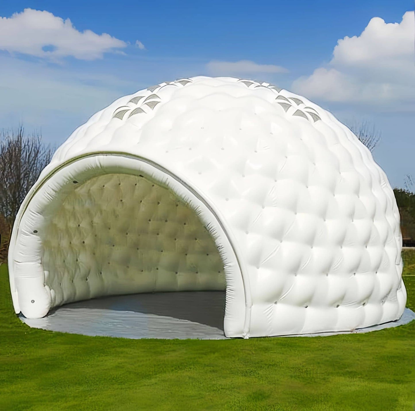 4m Diameter Outdoor large inflatable tent opening display PVC inflatable pavilion folding sunshade tent