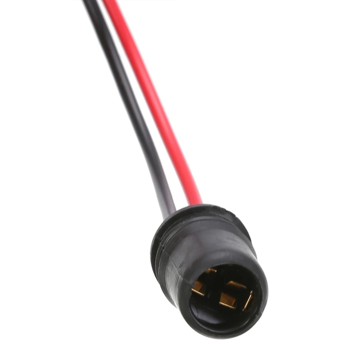 T10 Car Light Socket Holder with 15cm Red Black Wire Soft Base for Automotive LED or Halogen Indicator Parking Interior Lights